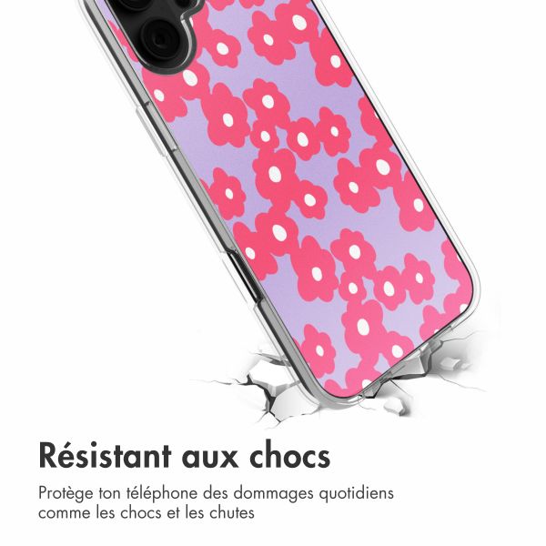 imoshion Coque design pour iPhone 16 - Dusty Rose Blossoms