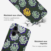 Selencia Coque arrière Vivid avec MagSafe Apple iPhone 16 - Wavy Smiley Green