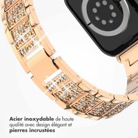 Selencia Bracelet à maillons scintillants Apple Watch Series 1 t/m 9 / SE (38/40/41 mm) | Series 10 / 11 (42 mm) - Rose Doré
