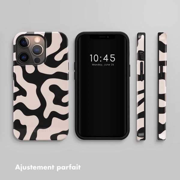 Selencia Coque arrière Vivid Tough iPhone 13 Pro - Art Wave Black