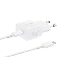 Samsung ﻿Original 25W Efficiency Adapter avec câble USB-C vers USB-C - 1 mètre - Blanc