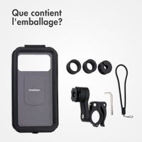 imoshion Support de téléphone pour vélo - Premium - résistant aux éclaboussures - boîtier solide - Noir