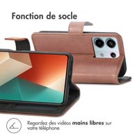 imoshion Étui de télephone portefeuille Xiaomi Redmi Note 13 Pro (5G) / Poco X6 - Marron