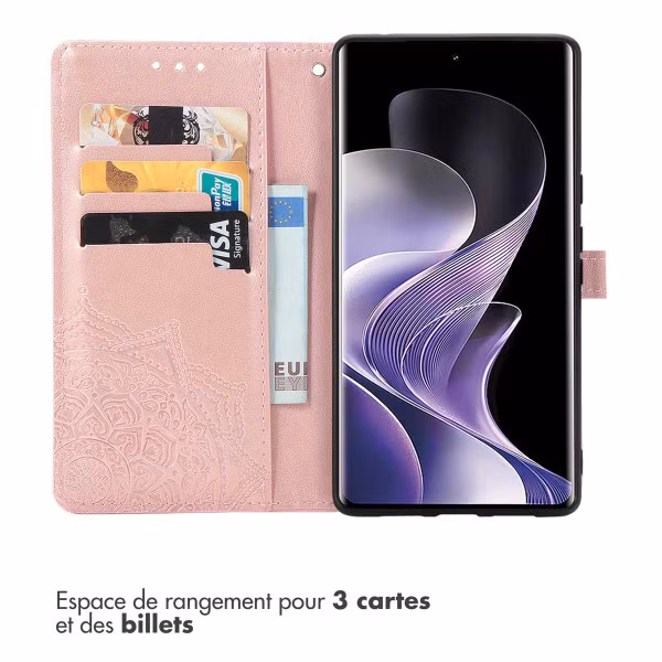 imoshion Etui de télephone Mandala Xiaomi Poco X7 - Rose Doré