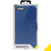 Accezz Étui de téléphone Wallet Samsung Galaxy A42 - Bleu foncé