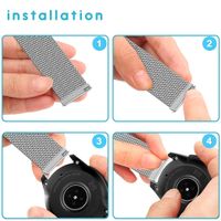 imoshion Bracelet magnétique milanais Samsung Galaxy Watch 4 / 5 / 6 / 7 / FE (20 mm) - Argent