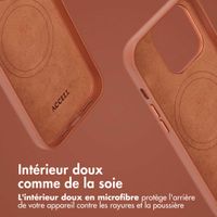 Accezz Étui de télephone portefeuille en cuir 2-en-1 avec MagSafe Apple iPhone 14 Pro - Sienna Brown