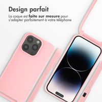 imoshion ﻿Coque en silicone avec cordon iPhone 14 Pro - Rose