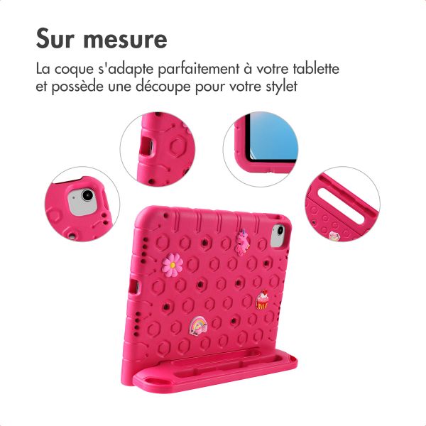 imoshion Coque kidsproof avec poupées amovibles Apple iPad 11 (2025) 11 pouces A16 / iPad 10 (2022) 10.9 pouces - Rose