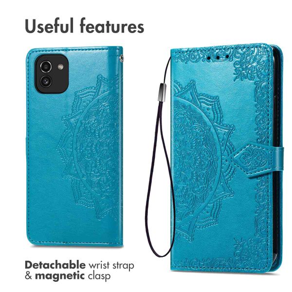 imoshion Etui de télephone Mandala Samsung Galaxy A03 - Turquoise