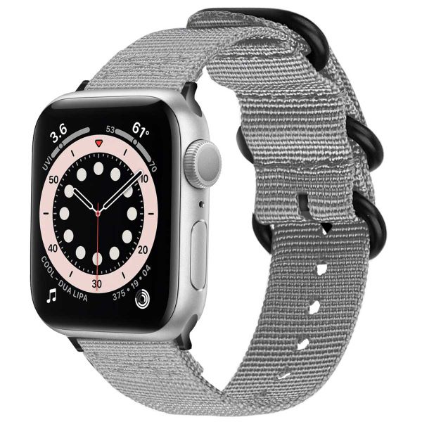 imoshion Bracelet en nylon Apple Watch Series 1-9 / SE - 38/40/41 mm / Series 10 - 42 mm - Gris