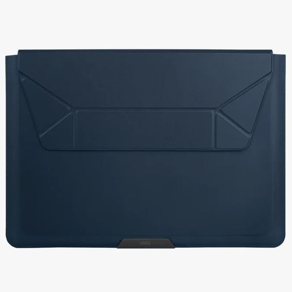 Uniq Pochette ordinateur 14 pouces Oslo - Housse ordinateur avec support pliable - Navy Blue