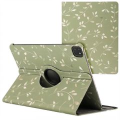 imoshion Coque tablette Design rotatif à 360° Apple iPad Pro 13 (2025) M5 / (2024) M4 - Green Flowers