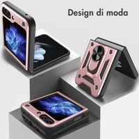 imoshion Coque arrière Rugged avec anneau Samsung Galaxy Z Flip 5 - Rose Doré