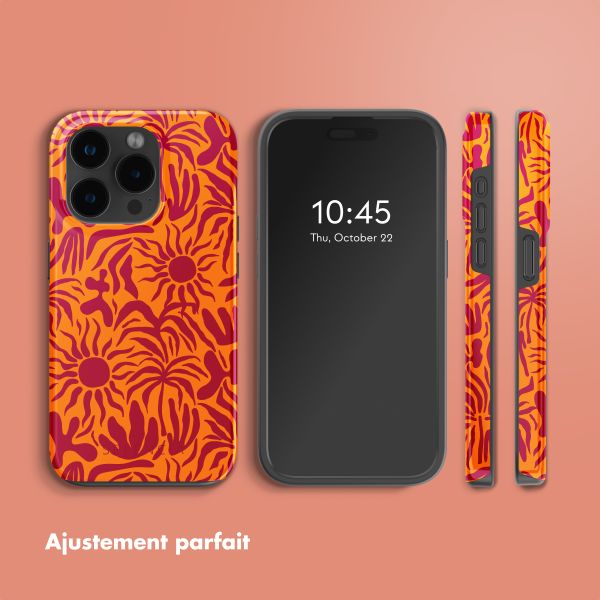 Selencia Coque arrière Vivid Tough avec MagSafe iPhone 15 Pro Max - Tropical Vibes Apricot