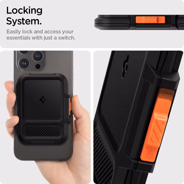 Spigen Porte-cartes avec MagSafe Lock Fit - Black