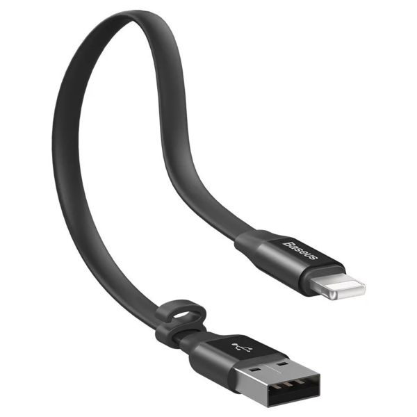 Baseus Nimble Series câble USB-A vers Lightning extra court - 23 centimètres - noir