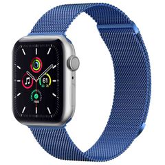 imoshion Bracelet magnétique milanais Apple Watch Series 1 - 11 / SE / Ultra (44/45/46/49 mm) - Taille M - Bleu