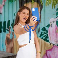 imoshion Coque en silicone avec cordon Apple iPhone 14 - Bleu