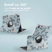 imoshion Coque tablette Design rotatif à 360° Samsung Galaxy Tab A9 Plus - Flowers