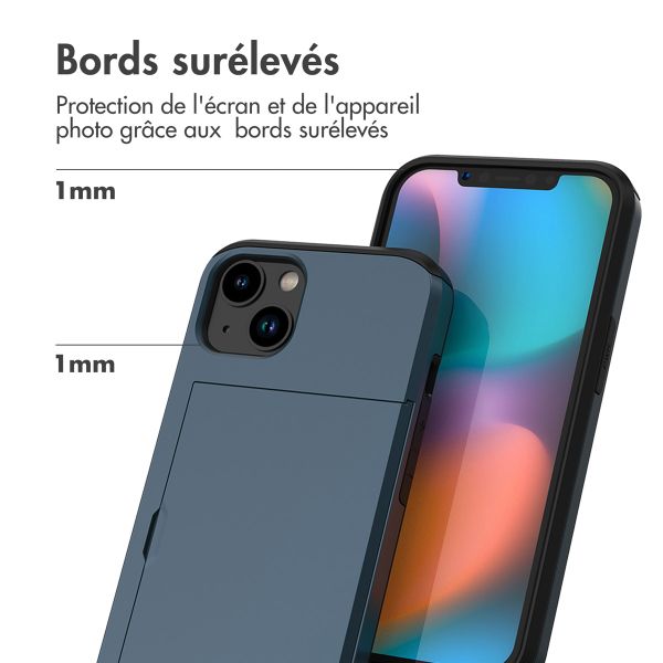 imoshion Coque arrière avec porte-cartes Apple iPhone 14 - Bleu foncé