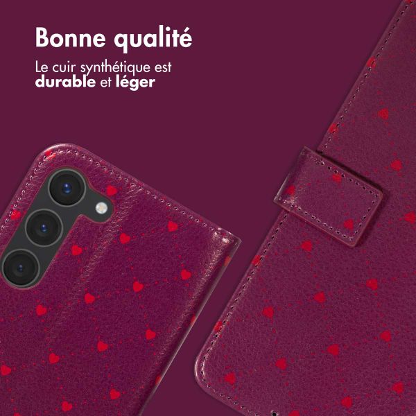 imoshion Étui de télephone portefeuille Design Samsung Galaxy S23 - Crush Check Coral Dust