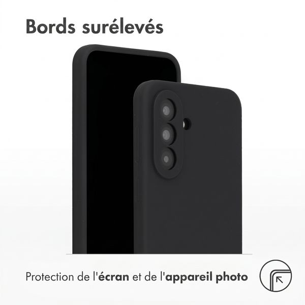 Accezz Coque Liquid Silicone Samsung Galaxy A37 (5G) - Noir