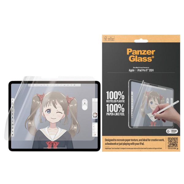 PanzerGlass Protection d'écran GraphicPaper Ultra-Wide Fit Apple iPad Pro 11 (2025) M5 / (2024) M4