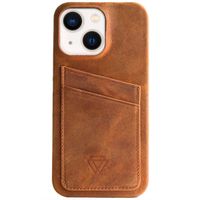 Wachikopa Coque Full Wrap C.C. avec 2 porte-cartes iPhone 13 - Camel