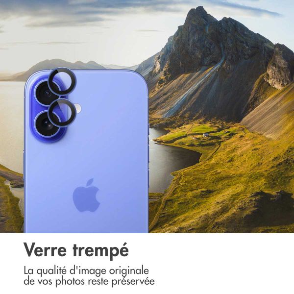 imoshion Lot de 2 protections d'objectif de caméra Apple iPhone 16 / 16 Plus - Ultramarine