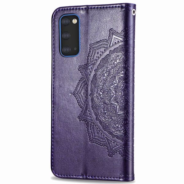 Etui de téléphone portefeuille Mandala Samsung Galaxy S20