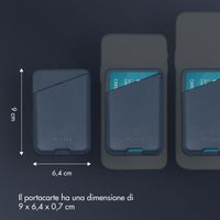 Accezz Porte-cartes en cuir - Compatible avec MagSafe et Qi2 - Nightfall Blue