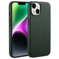 Accezz Coque arrière en cuir avec MagSafe Apple iPhone 14 - Cedar Green