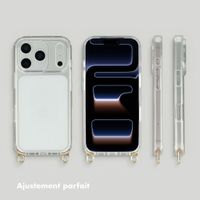 Selencia Coque arrière avec crochets amovibles Apple iPhone 17 Pro Max - Transparent