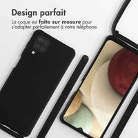 imoshion Coque en silicone avec cordon Samsung Galaxy A12 - Noir