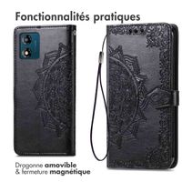 imoshion Etui de téléphone portefeuille Mandala Motorola Moto E13 - Noir