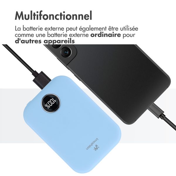 imoshion Batterie externe MagSafe 10.000 mAh - Batterie externe sans fil - Bleu ciel