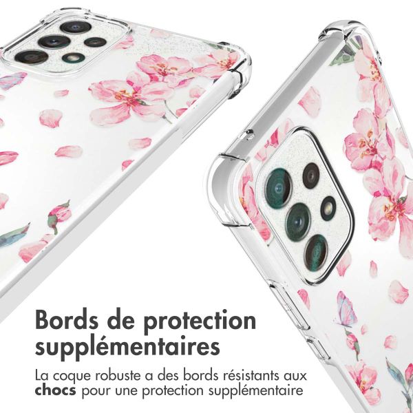 imoshion Coque Design avec cordon Samsung Galaxy A53 - Blossom Watercolor