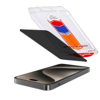 Accezz Protection d'écran en verre trempé avec filtre de confidentialité + Applicateur Apple iPhone 16 Plus / 15 Plus