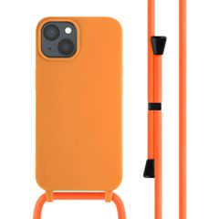 imoshion Coque en silicone avec cordon Apple iPhone 14 - Orange