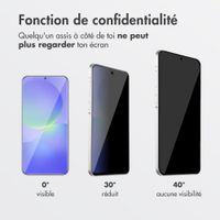 Accezz Protection d'écran en verre trempé avec filtre de confidentialité + Applicateur Samsung Galaxy A36