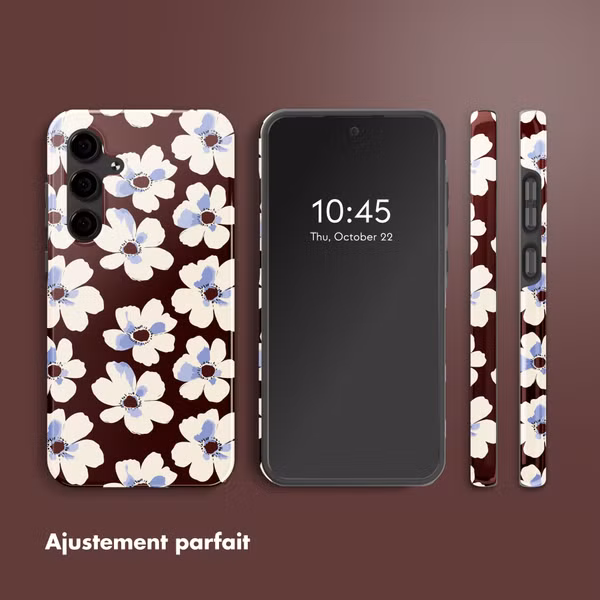 Selencia Coque arrière Vivid Samsung Galaxy S24 FE - Choco Flower Pop