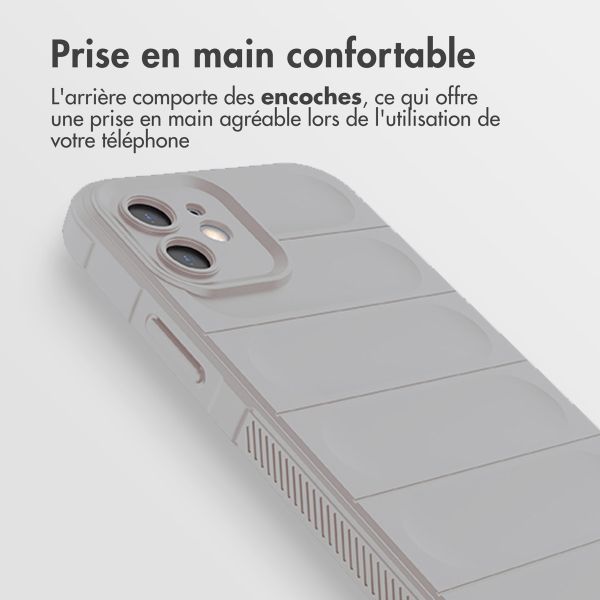 imoshion Coque arrière EasyGrip iPhone 12 - Gris