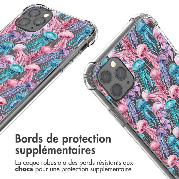imoshion Coque Design avec cordon Apple iPhone 11 Pro Max - Jellyfish Watercolor