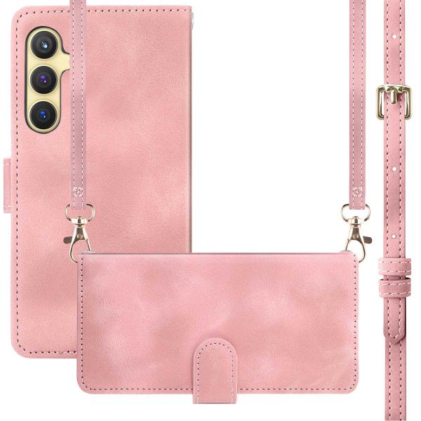 imoshion Etui de téléphone portefeuille avec cordon Samsung Galaxy S24 - Rose