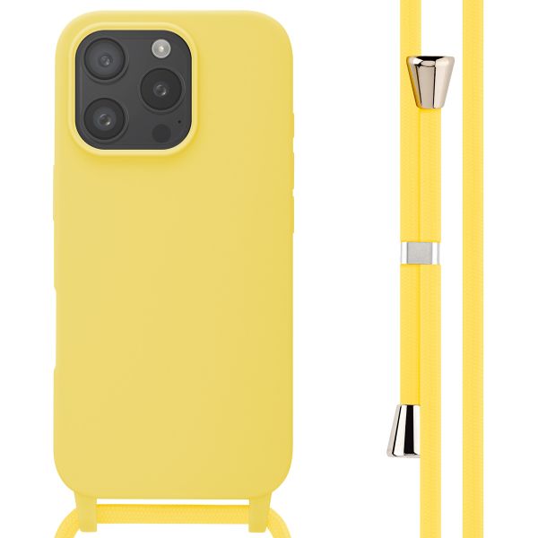 imoshion Coque en silicone avec cordon iPhone 16 Pro - Jaune