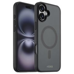 Accezz Coque Givrée Robuste avec MagSafe Apple iPhone 16 Plus - Noir