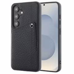 Selencia Coque Riva avec porte-cartes Samsung Galaxy S25 / S24 - Noir