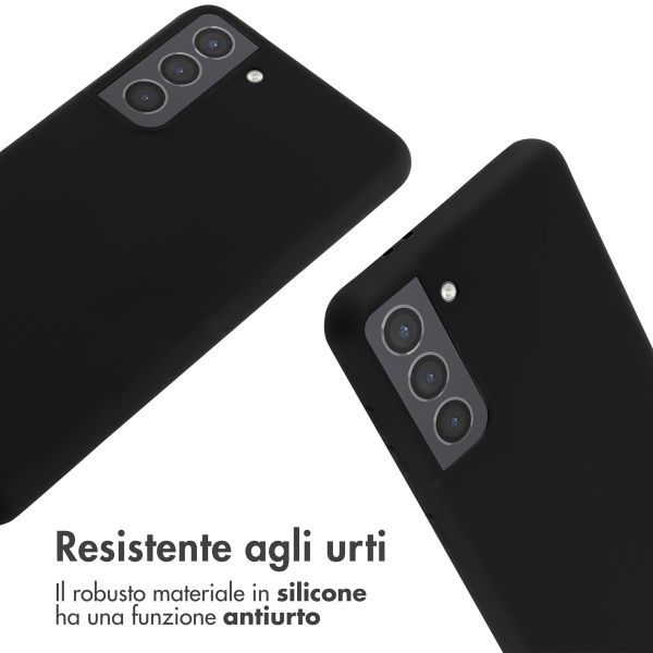 imoshion Coque en silicone avec cordon Samsung Galaxy S21 - Noir