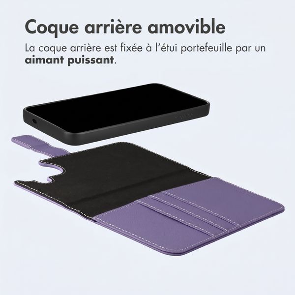imoshion Étui portefeuille luxe 2-en-1 amovible Samsung Galaxy S26 - Violet
